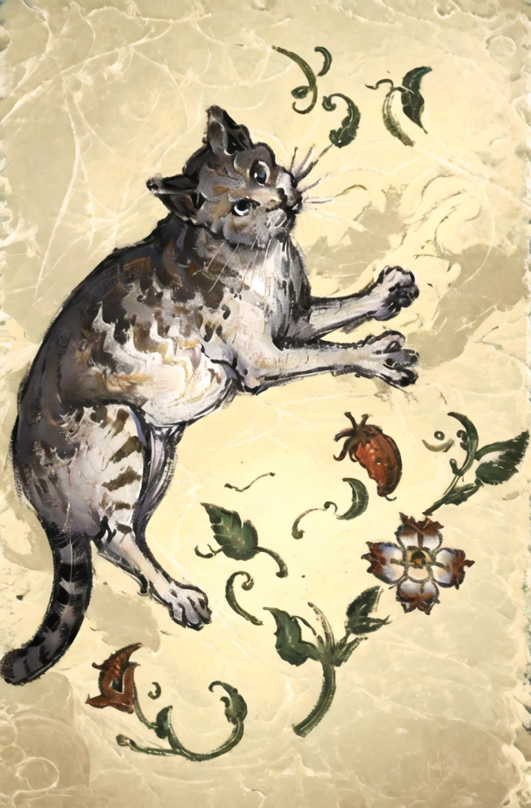 masterpiece, best quality, Medievalcat,solo,flower.run
<lora:Medievalcat:0.88>,medieval, painting,scrawl, fruit