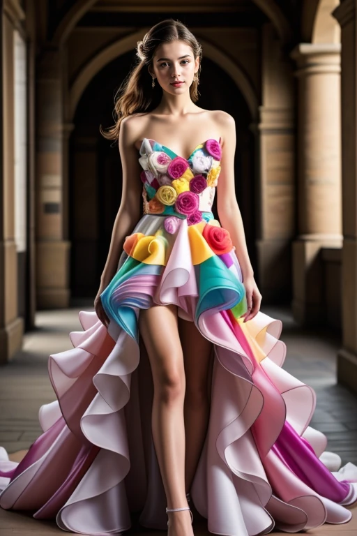 1 girl, full body shot, looking at camera, (18 year old girl:1.5), beautiful detailed skin, BREAK, best quality, photorealistic, HDR, high quality, high-definition
<lora:Floral_Colorful_Gown_By_Stable_Yogi:0.8> multicolored gown, bare shoulders, floral gown