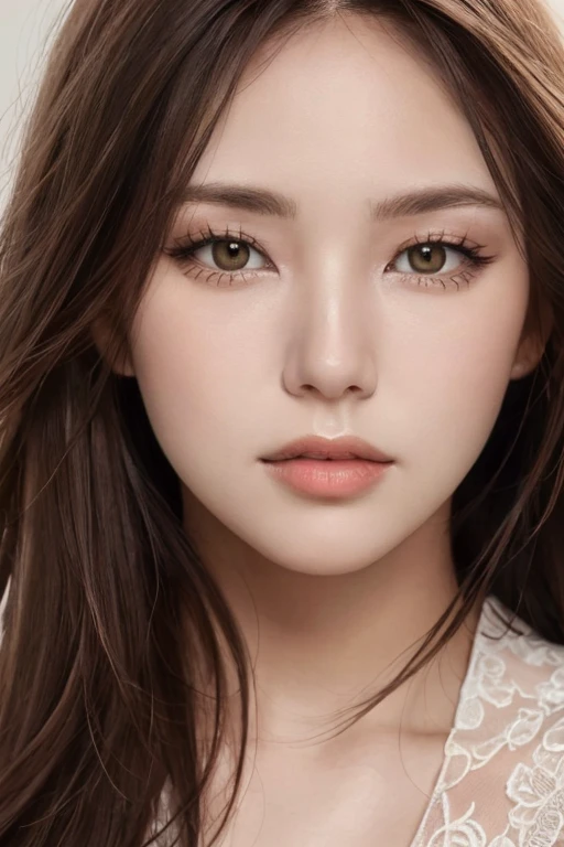 4k, 8k, ultra highres, raw photo in hdr, sharp focus, intricate texture, skin imperfections, realistic, detailed facial features, highly detailed face, posing, sitting,perfect lighting,(close-up), face only,1girl