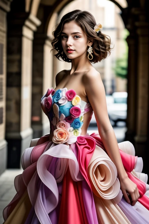 1 girl, full body shot, looking at camera, (18 year old girl:1.5), beautiful detailed skin, BREAK, best quality, photorealistic, HDR, high quality, high-definition
<lora:Floral_Colorful_Gown_By_Stable_Yogi:0.8> multicolored gown, bare shoulders, floral gown