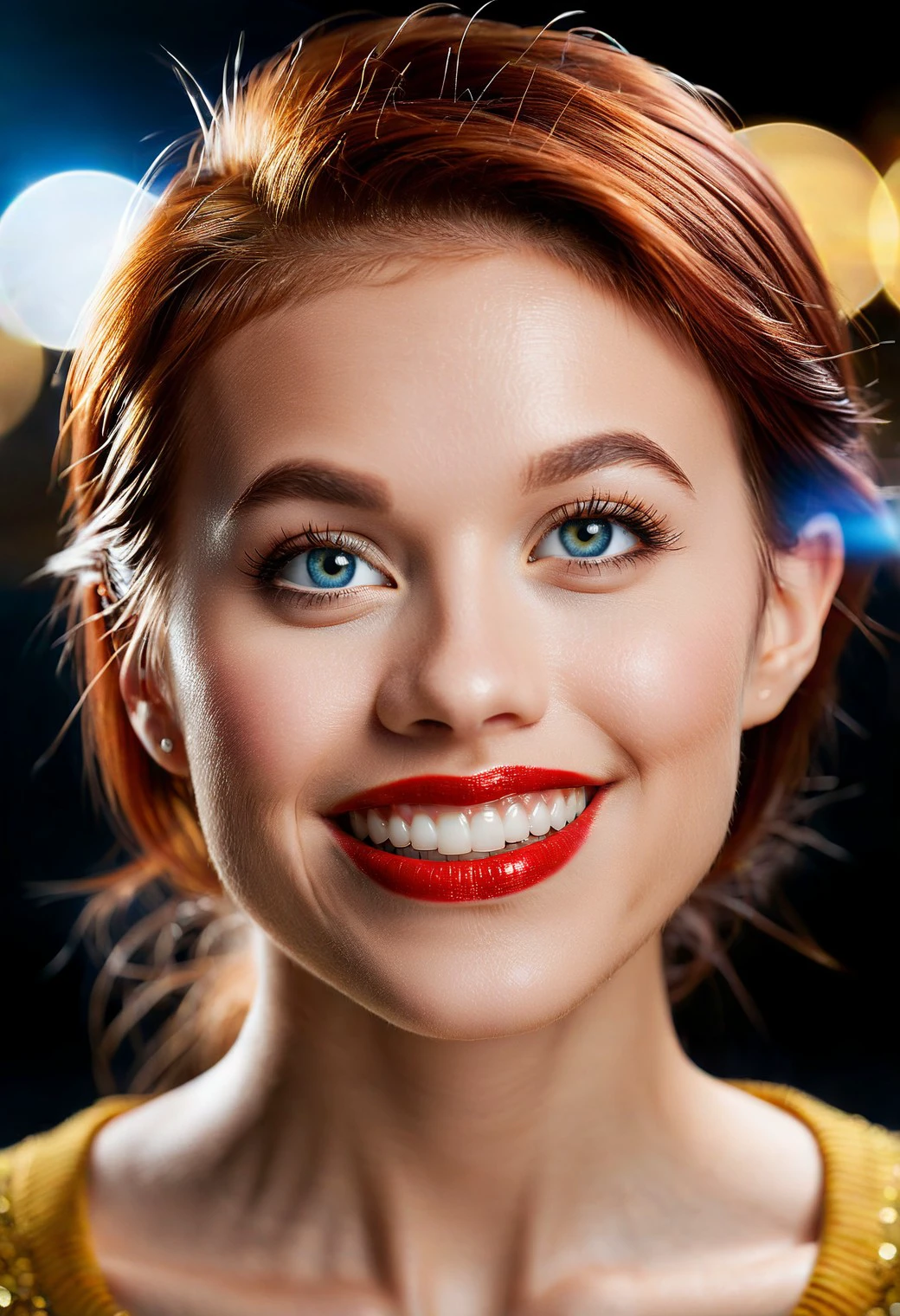 cinematic photo hollywood cinematic motion picture snapshot <lora:DollyLittle_SDXL_v2.0:1> 
simply the best photography, a magazine cover of ohwx woman, a symmetrical headshot highlighting her best features with beaming eyes and an irresistible smile
captured on a Arri Alexa Mini	Super 35 Sensor	4.5K up to 120fps . 35mm photograph, film, bokeh, professional, 4k, highly detailed