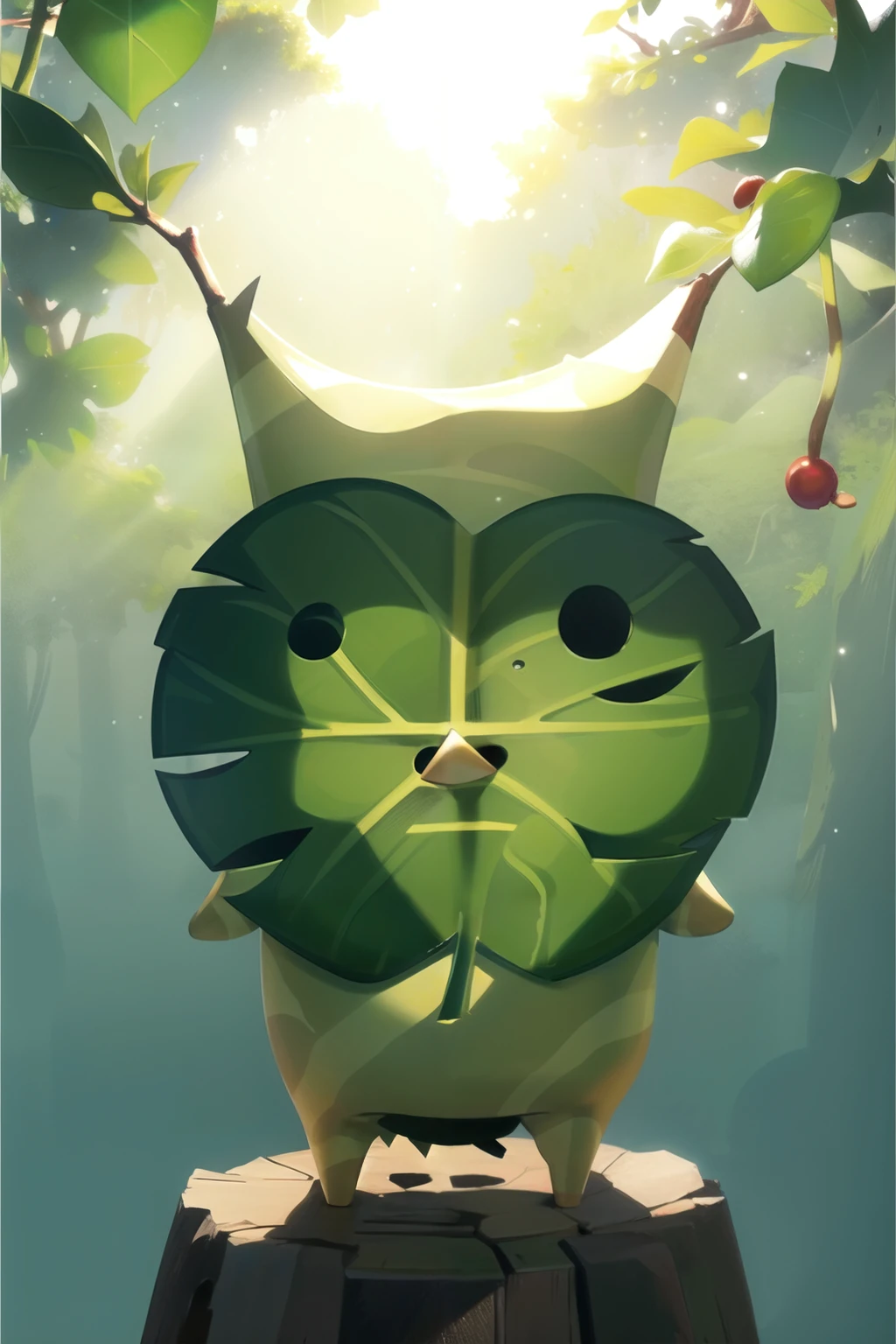 (masterpiece), (best quality),
solo, 
korok, no humans, full body, standing, looking at viewer, leaf <lora:Korok:0.7>