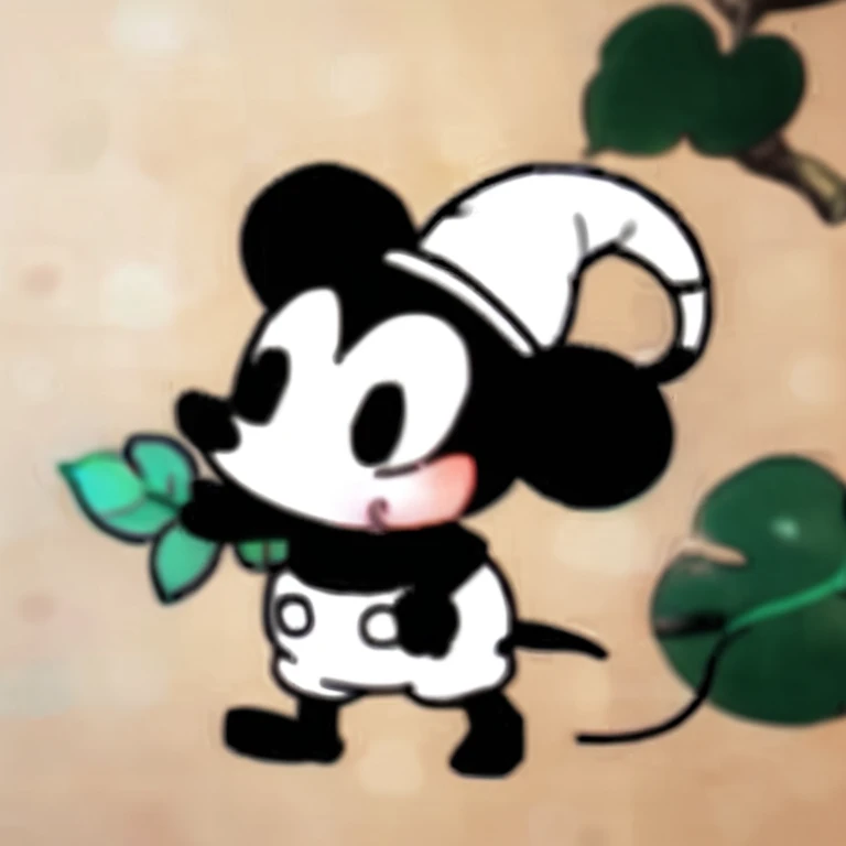 leaf sheep the cutest most adorable rat chibi kawaii steamboat willie <lora:WillieXL-000470:0.8>