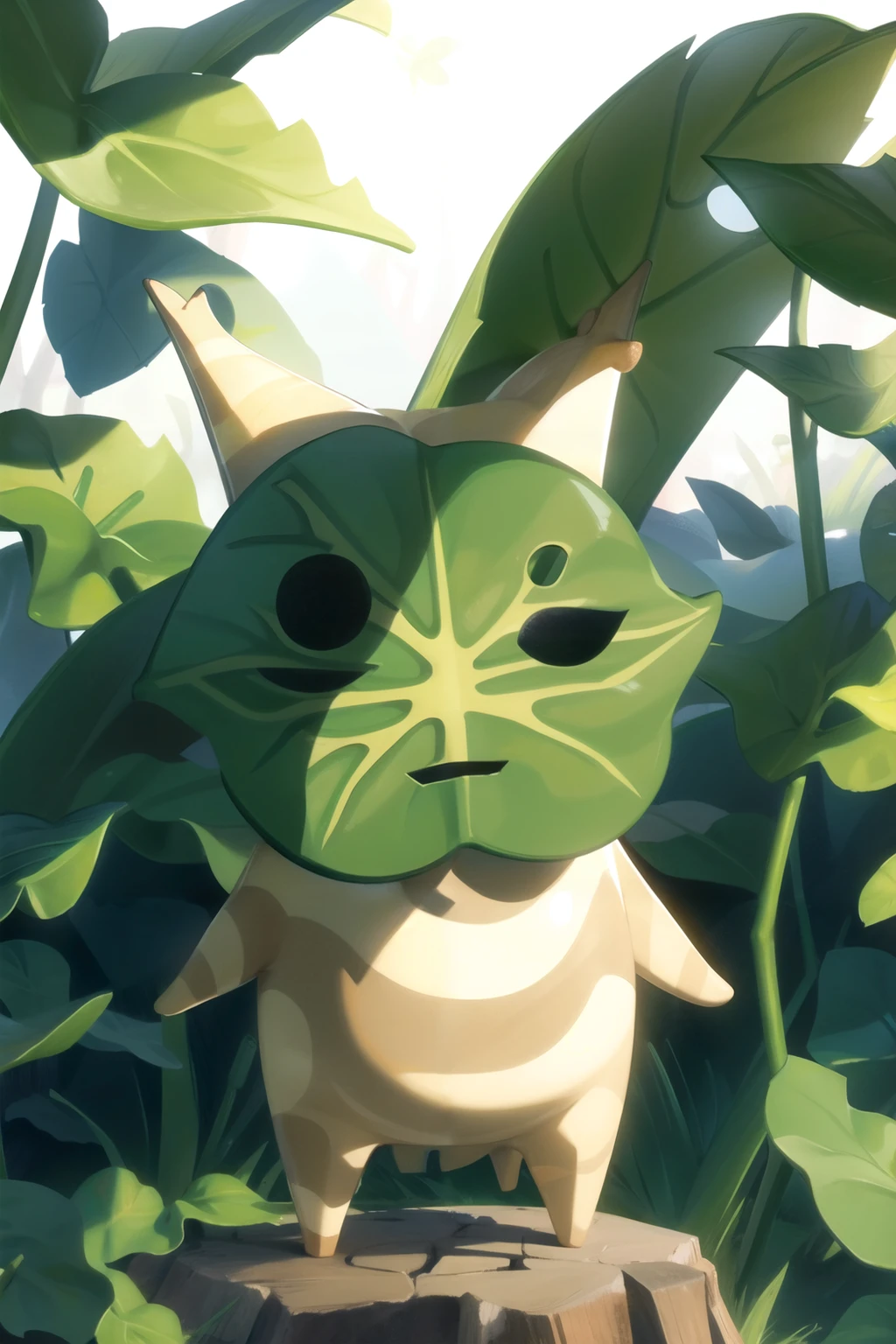(masterpiece), (best quality),
solo,
korok, no humans, full body, standing, looking at viewer, leaf <lora:Korok:0.7>