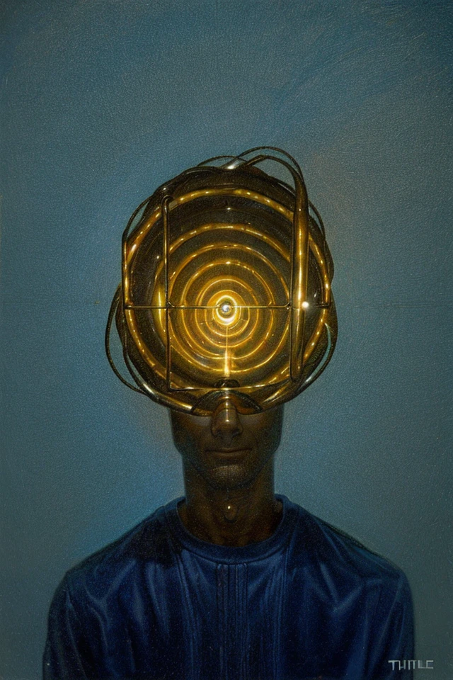 Lowbrow, oilpainting,1boy, long face, worried expression, head light from a vintage filament bulb, (filament spiral:0.9), thalo blue background,
-<popskullnegx>((Bad_image)), cutout, line art, grayscale, contrasted, ugly, signature, initials, psbad, worst, lowres, bad anatomy, bad composition, drawing, sketch, anime, manga,
Steps: 20, Sampler: DPM++ 2M Karras, Guidance Scale: 6.0, Seed: 1106967571, Size: 640x960, Model: ps999_fp16_f16.ckpt, Strength: 1.0, Seed Mode: NVIDIA GPU Compatible