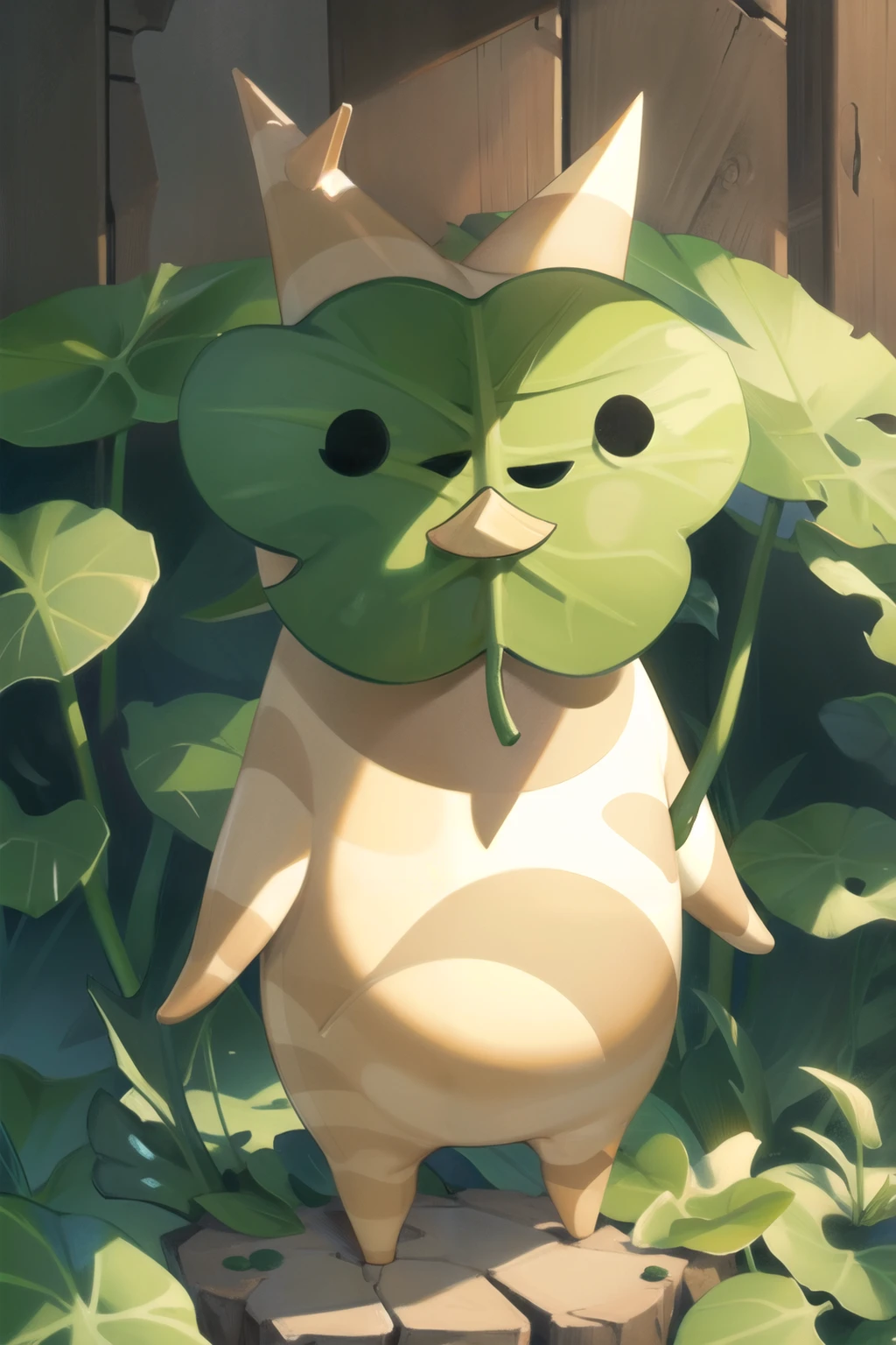 (masterpiece), (best quality),
solo, 
korok, no humans, full body, standing, leaf <lora:Korok:0.7>