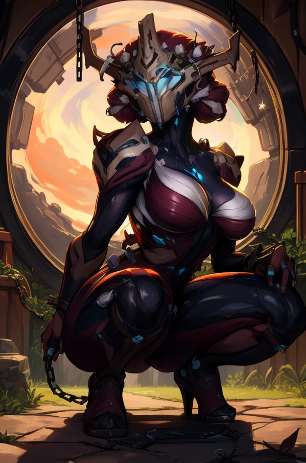 khora,solo,cowboyshot,medium breasts,stars,thorns,helmet,
chains, squatting, large breasts,
space cabin,
(insanely detailed, masterpiece, best quality),<lora:khora-10WFv8:0.8>,