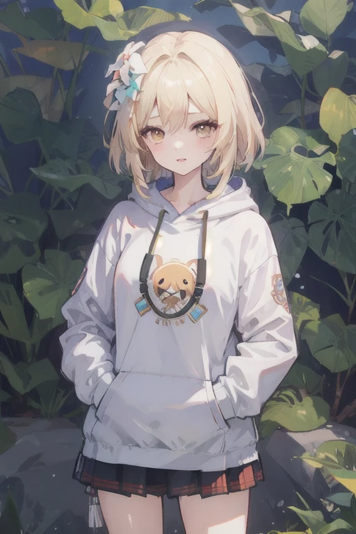 <lora:Ying_v1.1-By-XieMo:1>,Ying,1girl,solo,hoodie,hand in pocket,