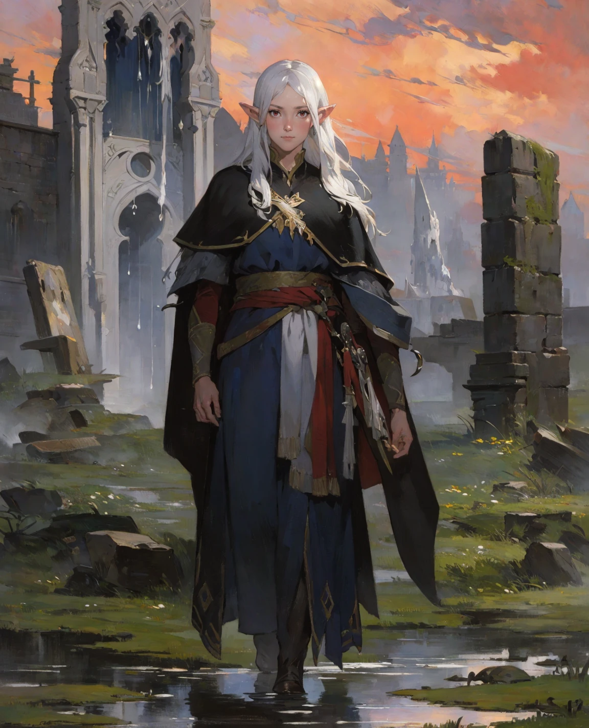 female face, red eyes, tired,