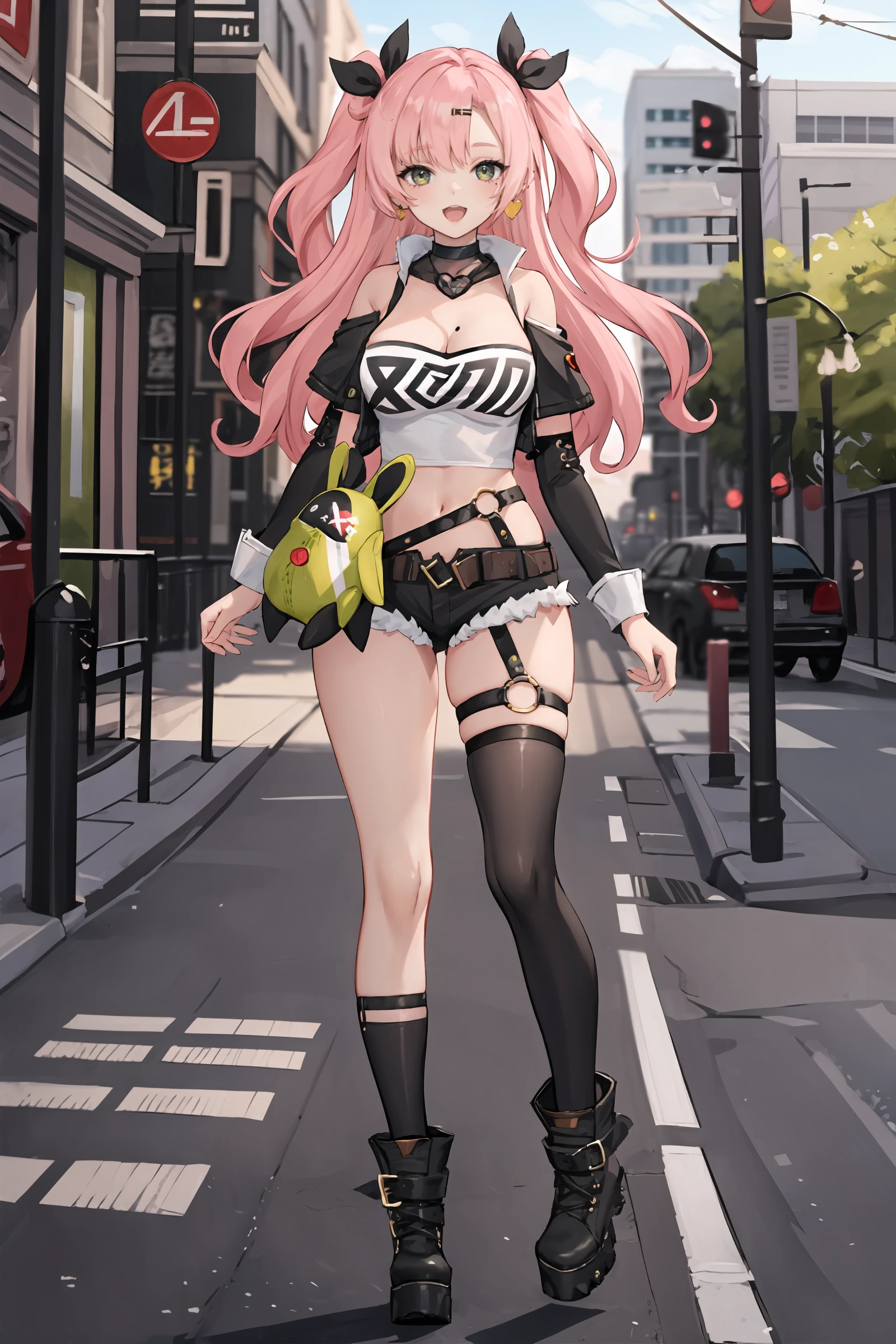 Beauty girl, pink fishnts, fishnet clothes