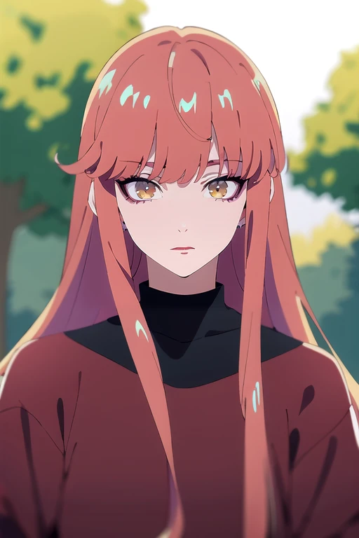 (best quality:1.1), (masterpiece:1.4), movie still, looking at viewer, upper body, , anime coloring, (anime:1.4), 1boy, solo, male focus, <lora:anne_faulkner:0.82>, anne_faulkner, pink hair, yellow eyes, long hair, bangs, , , , nature, HD