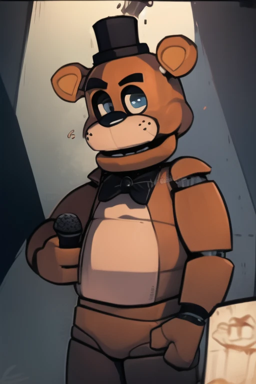 <lora:dabdabil-06:1> dabdabil, solo, <lora:fnaf-freddy:1> freddy, masterpiece, best quality