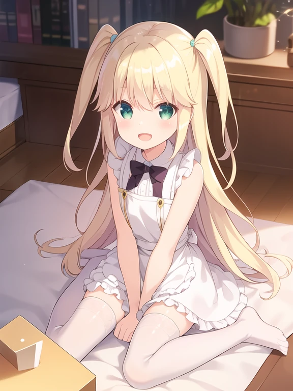 Browsing Caution,bed,night,blonde,Twin tails,(Sweat),((Very small boobs)),Flat chest,,bed,happy,smile,white dress,(((sex))),(((cum inside pussy))),((many cum)),spread pussy,(((steam around pussy))),(((blonde pubic hair))),(lying),((peasant dress))