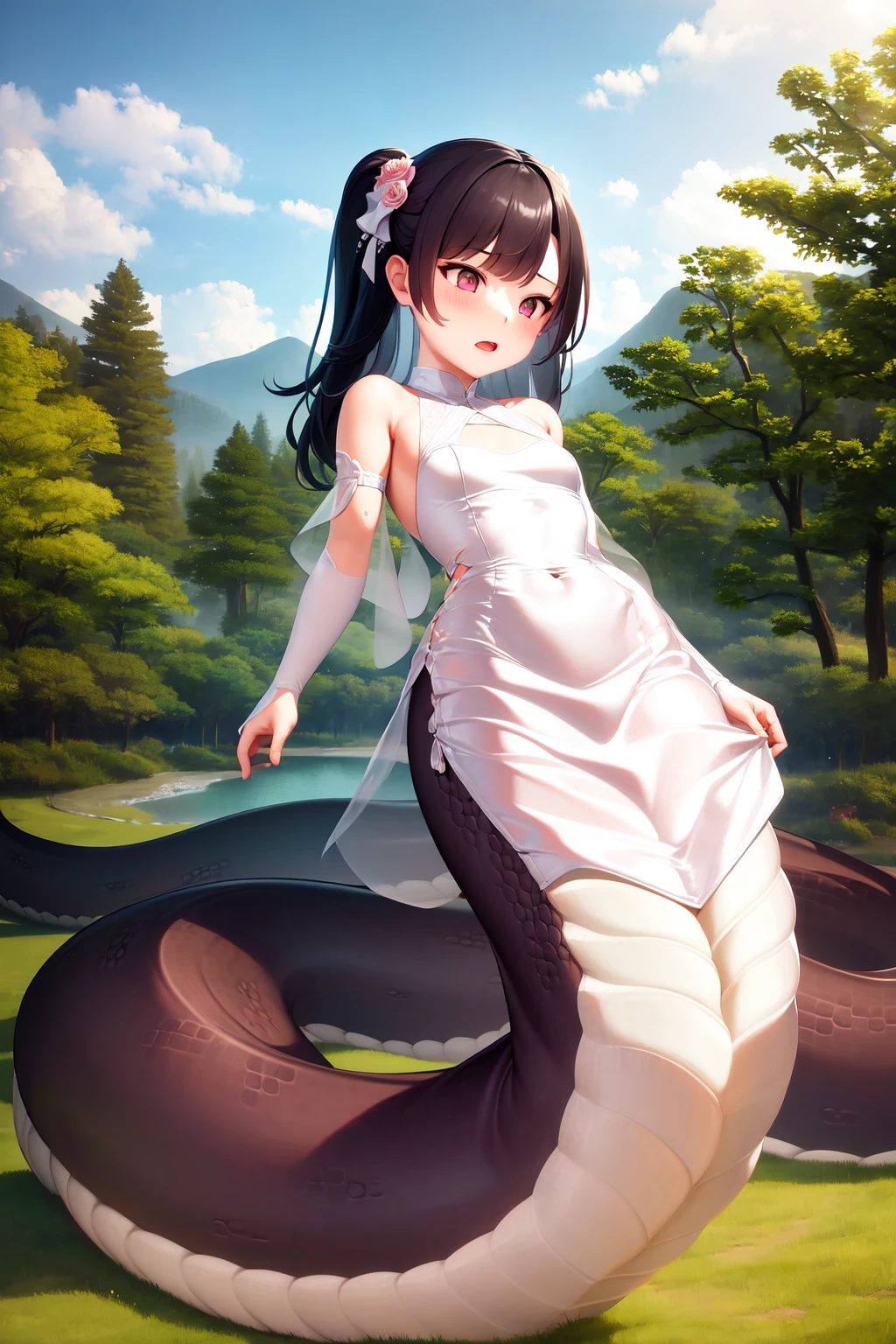 masterpiece, best quality
BREAK
<lora:LoCon_lamia_mermaid_bt04_ep008_12112_768_dim064_a032_con032_a008_LR00100_snr05_noise00_del:1.3>,
lamia, monster girl, 1girl, solo, full body,
wedding dress
