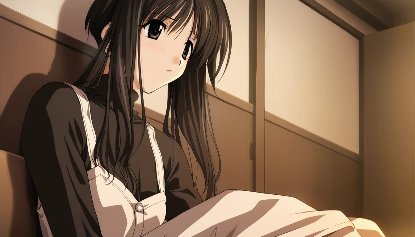 1girl,minami tsubame, turtleneck, 1girl, solo, masterpiece, best quality, game cg, <lora:MinamiTsubameXL:1>
