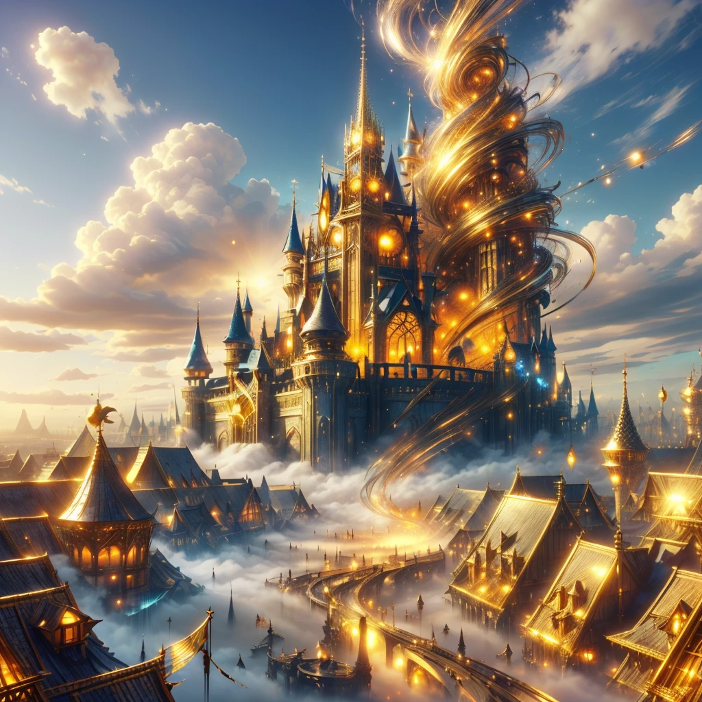 <lora:add_detail:0.3>
<lora:MidasMagic-22:0.8>, midasmagic, golden aura , glint,
fantasy, magical kingdom, buildings,crowded, stores , rooftop,