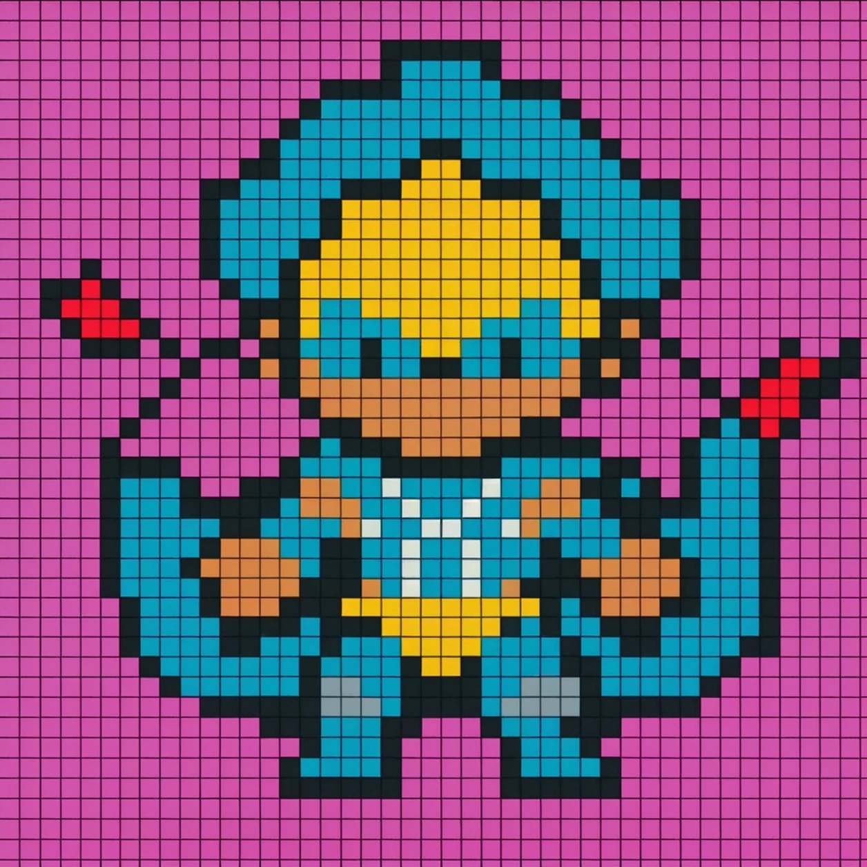 <lora:Pixel Style_1.0:0.8>,Pixel,masterpiece,best quality,marvel,steelix,