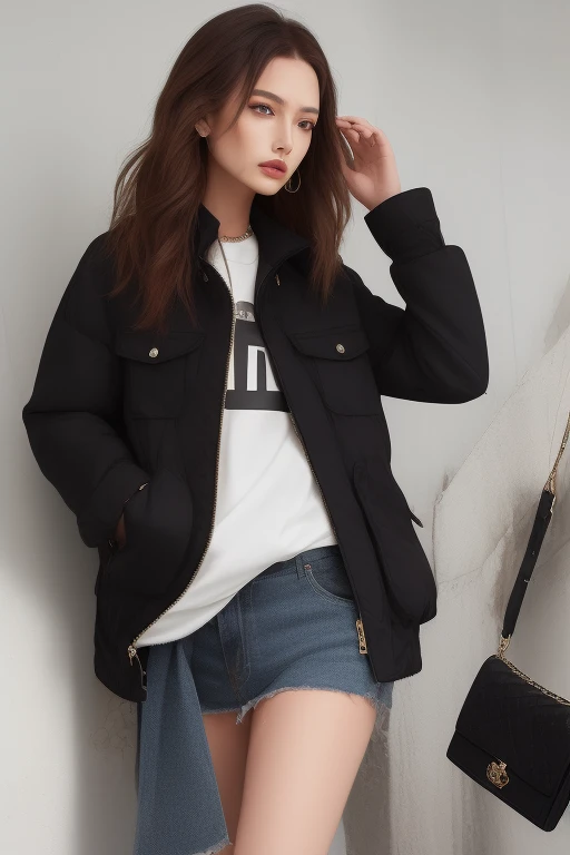 solo,High-low meets high-end - Combining high-quality basics with bold accessories creates a unique mix of styles that can elevate any outfit without breaking the bank!,<lora:ç¼å¨-000006:1>,, masterpiece, best quality,