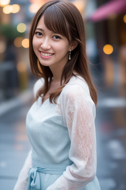 1girl,(RAW photo, best quality), (realistic, photo-realistic:1.4), masterpiece, an extremely delicate and beautiful, extremely detailed, 2k wallpaper, Amazing, finely detail, extremely detailed CG unity 8k wallpaper, ultra-detailed, highres, soft light, beautiful detailed girl, extremely detailed eyes and face, beautiful detailed nose, beautiful detailed eyes,cinematic lighting,perfect anatomy,slender body,smiling
in front of izakaya,narrow street like kowloon,lights reflected on wet floor,after rain,night time,shop sign lights,winter night
<lora:sasakimaine_lora:0.8>