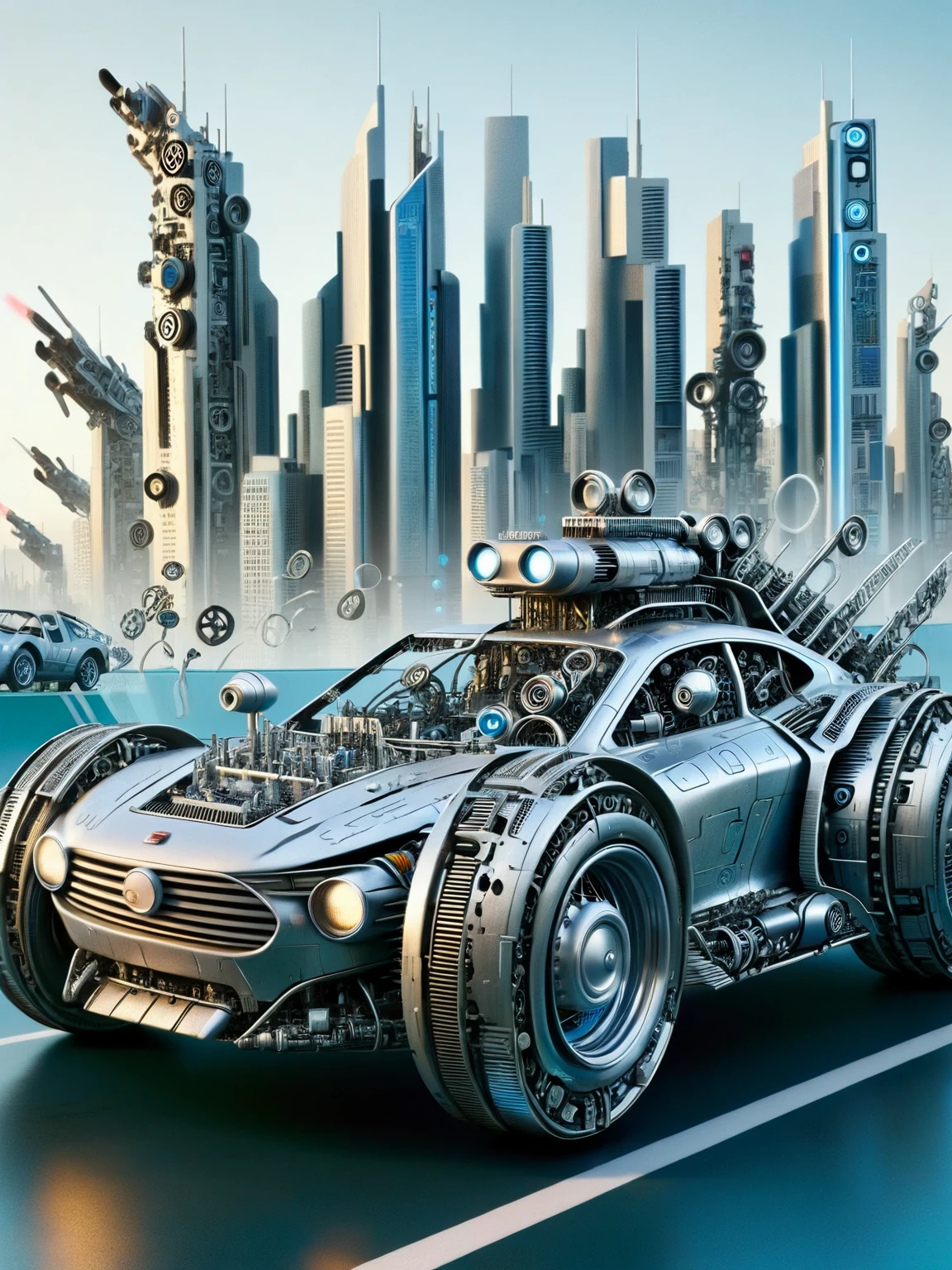 ais-scrapyrd car, racing through a futuristic city <lora:Scrapyard_Style_SDXL:1> <lora:EnvyBetterHiresFixXL01:0:hr=1>