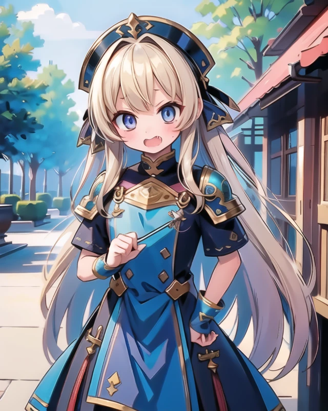 anime,pov,8k,cg,((masterpiece, best quality, high resolution)),(((best quality))),((ultra-detailed)),beautiful detailed eyes,finely detail,cg,RedFace,(shy:1.2),
cosmetics,cowboy shot,twisting pose,Bending,white green theme,outdoors,park,tree, yo,
1girl,open mouth,teeth,fang,blue eyes,gold hair,blonde hair,long hair with long locks,armor,granblue fantasy,
<lora:add_detail:0.2>,