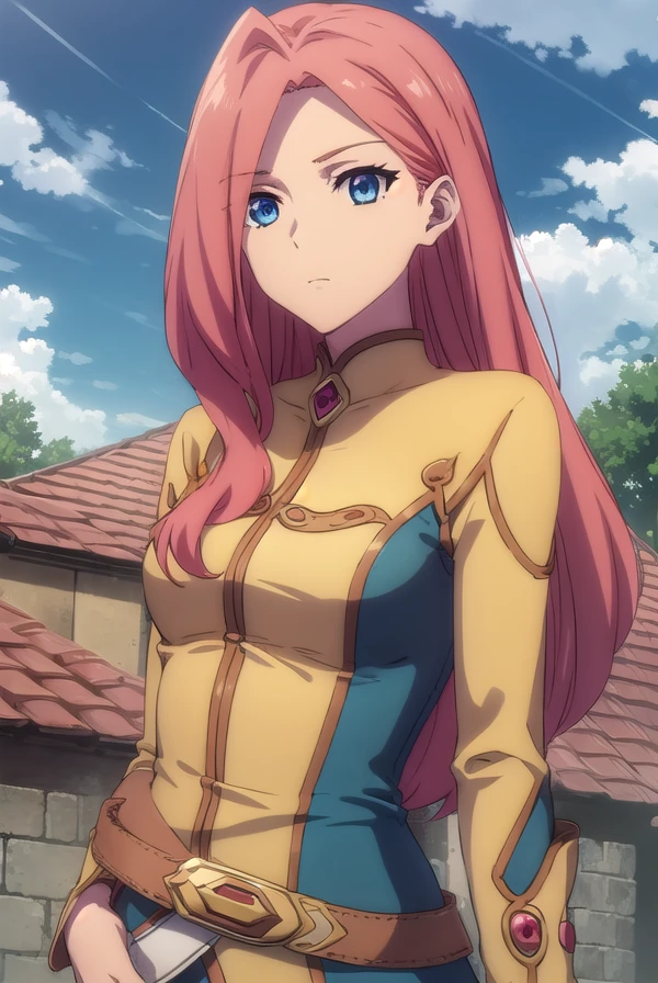 eclairseaetto, <lora:eclair seaetto s2s3-lora-nochekaiser:1>,
eclair seaetto, pink hair, long hair, blue eyes,
BREAK boots, belt, pants, uniform, uniform, military uniform,
BREAK outdoors, forest, nature, sun, sky, clouds, trees,
BREAK looking at viewer, (cowboy shot:1.5),
BREAK <lyco:GoodHands-beta2:1>, (masterpiece:1.2), best quality, high resolution, unity 8k wallpaper, (illustration:0.8), (beautiful detailed eyes:1.6), extremely detailed face, perfect lighting, extremely detailed CG, (perfect hands, perfect anatomy),