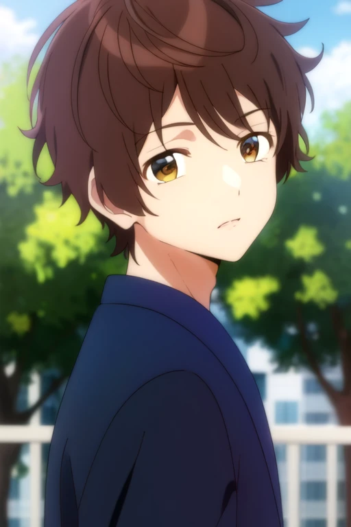 (best quality:1.1), (masterpiece:1.4), movie still, looking at viewer, , depth of field, , , 1boy, solo, male focus, <lora:shun_tokinoya:0.94>, shun_tokinoya, brown hair, brown eyes, ,