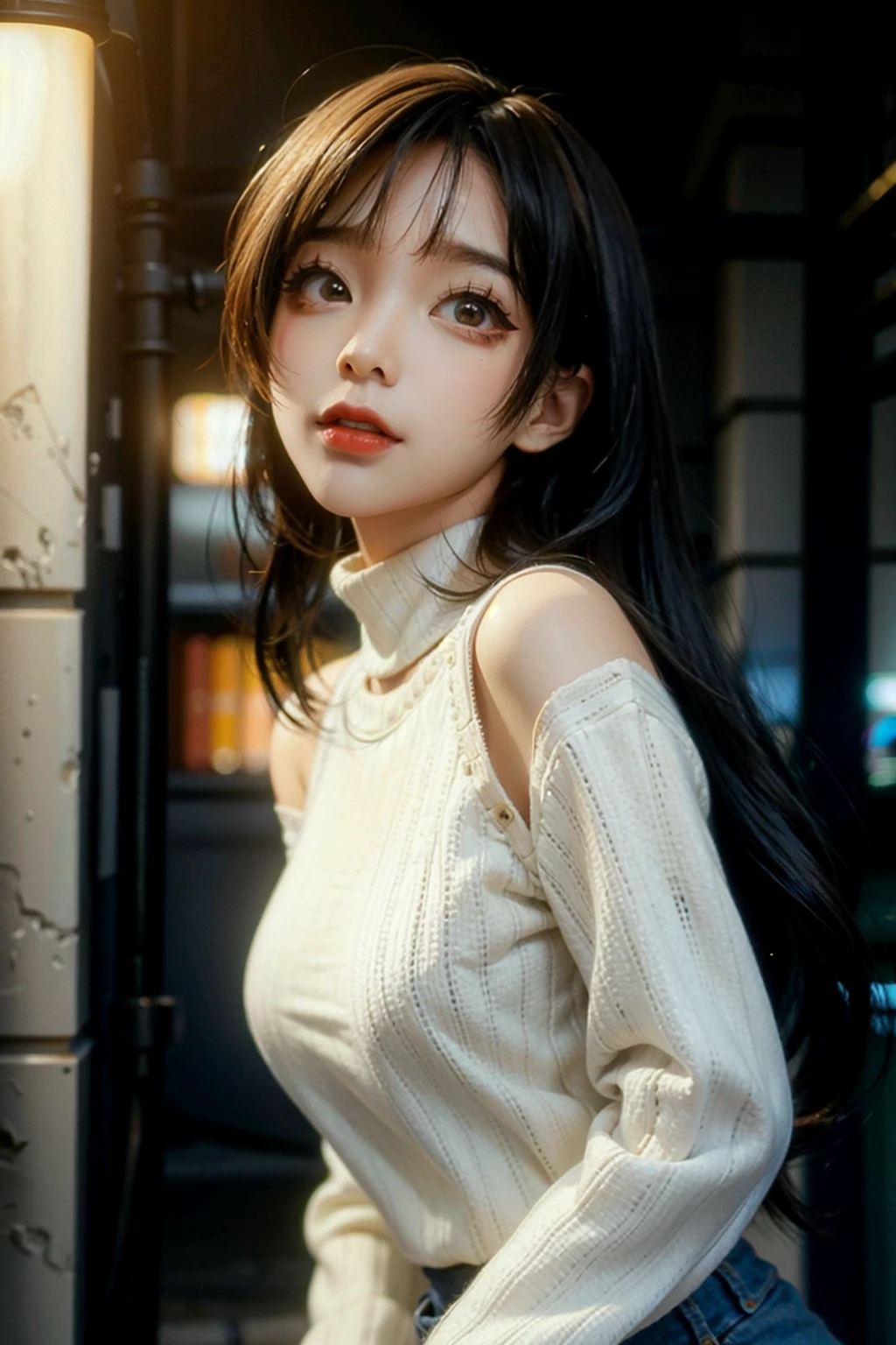 ((((Best Quality, 8K, 32K, masterpiece, 1.2)))),{{solo}},nsfw,{{{Artist: EUPHORIA's style}}},((perfect beautiful face:1.2)), in love hotel, wearing virgin destroyer sweater , netorare, netorare face, spreading pussy with fingers, embarrassed, high quality of vagina, vivid pussy,((a lot of public hairs:1.4)),