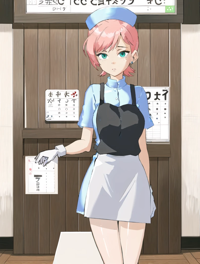 ((masterpiece, best quality, high quality)),1girl, (lower body, hospital), <lora:Latex_nurse_3dg:0.8> (latex_nurse_v2, nurse, nurse cap, apron, gloves,shiny clothes), <lora:Gwen:0.6> (1girl, gwendolyn tennyson, solo),