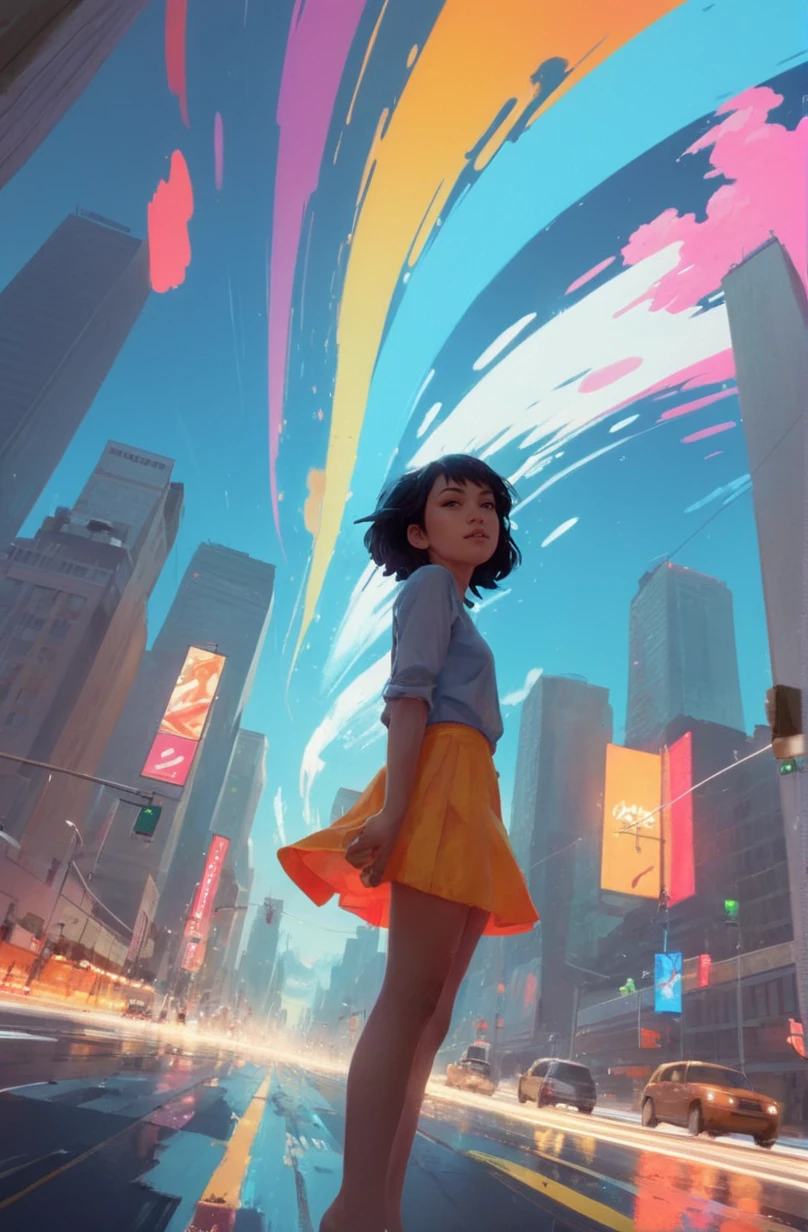wacky, colorful, crazy, abstract, epic, vibrant, atmospheric lighting, by Jesper Ejsing, by RHADS, Makoto Shinkai, and Lois van baarle, ilya kuvshinov, rossdraws, artgerm, octane render, cgsociety, trending on artstation