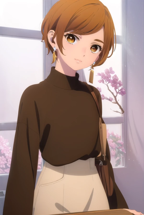 rinfujishiro, <lora:rin fujishiro-alpha-lora-nochekaiser:1>,
rin fujishiro, short hair, bangs, brown hair, (brown eyes:1.5), smile,
BREAK shirt, long sleeves, jewelry, earrings, sweater,
BREAK indoors,
BREAK looking at viewer, (cowboy shot:1.5),
BREAK <lyco:GoodHands-beta2:1>, (masterpiece:1.2), best quality, high resolution, unity 8k wallpaper, (illustration:0.8), (beautiful detailed eyes:1.6), extremely detailed face, perfect lighting, extremely detailed CG, (perfect hands, perfect anatomy),