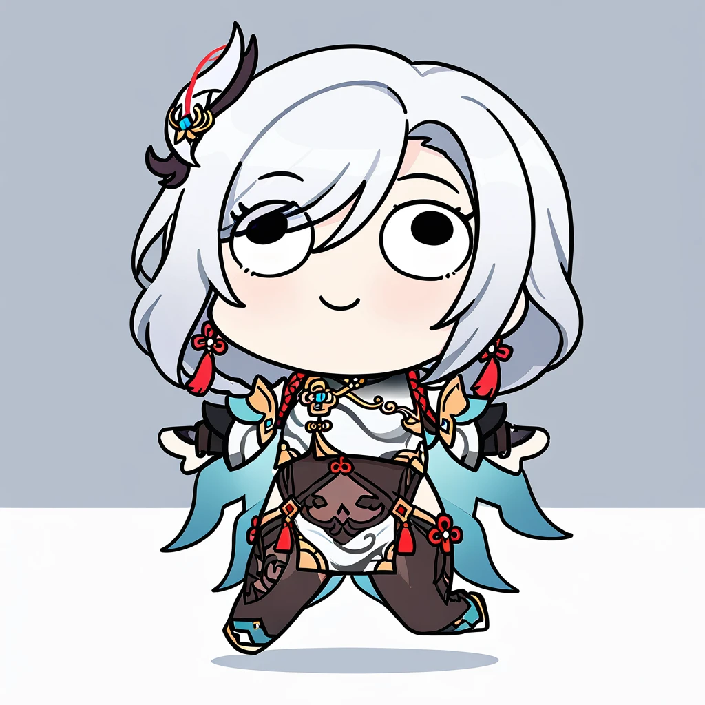 <lora:xl_dacongming:1>,1girl,chibi,full body,smile,black eyes,(shenhe \(genshin impact\):0.8),, masterpiece, best quality,