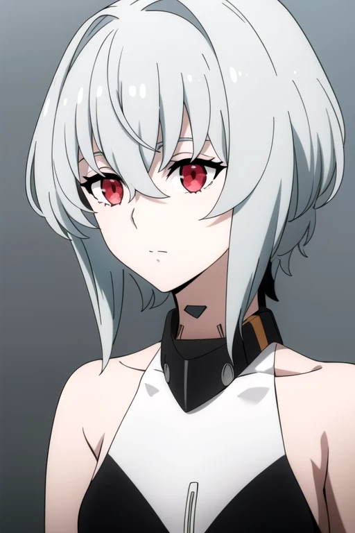 (best quality:1.1), (masterpiece:1.4), , , , , , , 1girl, solo, <lora:noir_synduality_noir:0.76>, noir_synduality_noir, grey hair, red eyes, bangs, , hair between eyes
