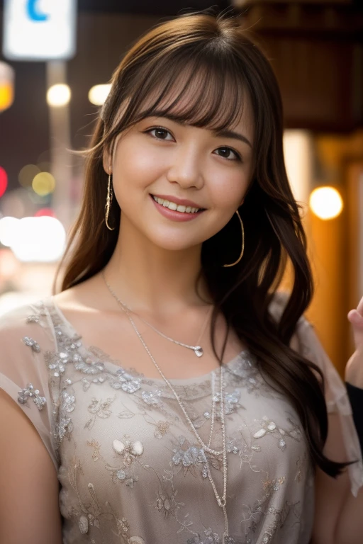 1girl,(RAW photo, best quality), (realistic, photo-realistic:1.4), masterpiece, an extremely delicate and beautiful, extremely detailed, 2k wallpaper, Amazing, finely detail, extremely detailed CG unity 8k wallpaper, ultra-detailed, highres, soft light, beautiful detailed girl, extremely detailed eyes and face, beautiful detailed nose, beautiful detailed eyes,cinematic lighting,perfect anatomy,slender body,smiling ,(bokeh:1.3)
in front of izakaya,narrow street like nakano,lights reflected on wet floor,after rain,night time,shop sign lights,winter night
 <lora:mikamishiori_lora:0.8>