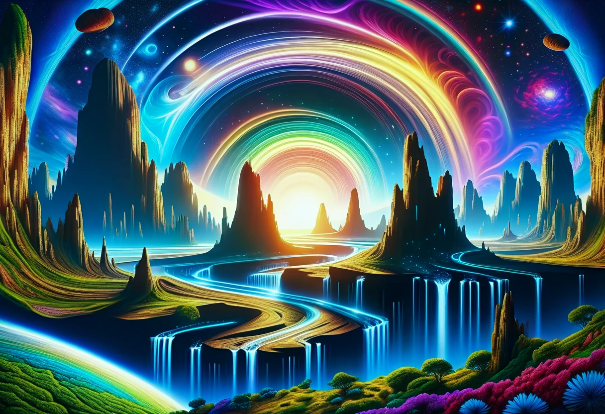hyper detailed masterpiece, dynamic realistic digital art, awesome quality,DonM3t3rn1tyXL cosmic aberration,error 404 reality not found <lora:DonM3t3rn1tyXL-000008:0.8> <lora:add-detail-xl:2.0>