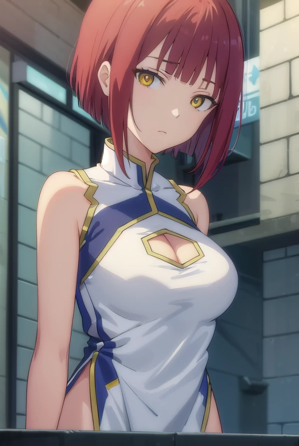 <lora:Juri:0.8> JURI, 1girl, soro, red_hair,  short_hair, blue_eyes, headband, huge_breasts,, 
weddingdress, church,
masterpiece, high quality, very_high_resolution, large_filesize, full color,