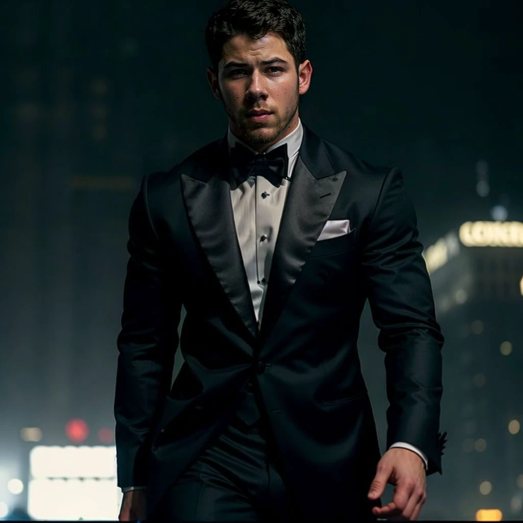 portrait of nickjonas person, in blade runner, professional photography, high resolution, 4k, detailed photo, <lora:nickjonas_40500:1>