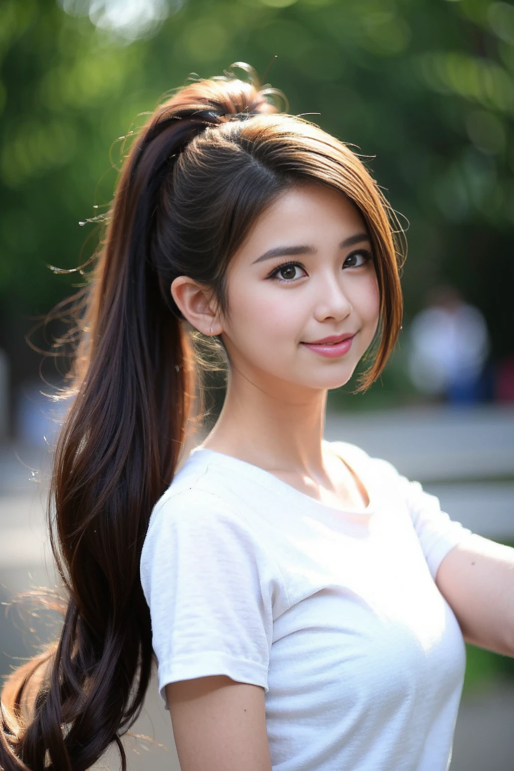 <lora:joanna_v01:0.8>, ,<lora:llfxiexieli:0.0>,
(8k, RAW photo, best quality, masterpiece:1.2), (realistic, photo-realistic:1.37), omertosa,1girl, blurry background,city, sunlight,professional lighting, photon mapping, radiosity, physically-based rendering, backlight bokeh, blurry background, mature,((black choker)), red lips, student ,((lights shinning on the face))
head portrait
,
sunlight, ((outdoors)) ,((light shinning on the hair))
t-shirt,
((high twin-tail hair)), ((floating hair)), blonde,wavy hair, glowing hair,
135mm lens,gold-rimmed glasses,,big breast