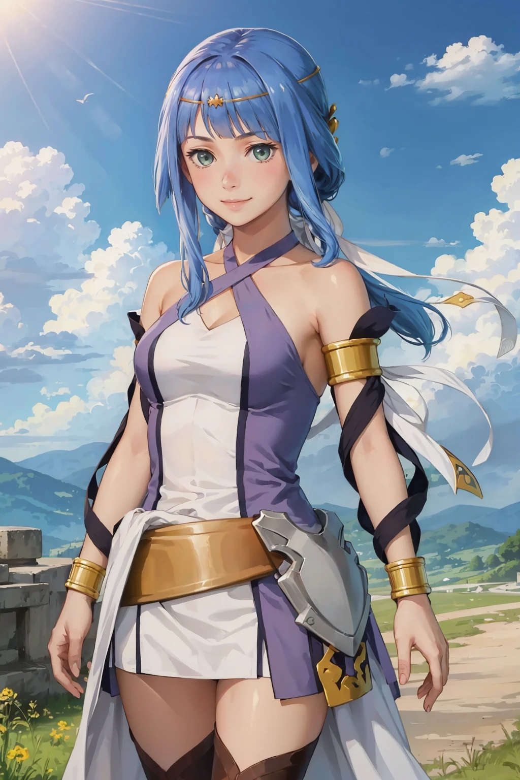 Very detailed,Highest quality,16K,High resolution,masterpiece:1.2),(Perfect hands,Perfect Legs),(Realistic,photoRealistic,photo-Realistic:1.37),One Woman, Sage, Red eyes, Blue Hair, Long Hair, Ahoge, Circlet, White Dress, gloves, Blue Cape, Yellow footwear Beautifully detailed sweat glands,Smooth skin texture,Carefully drawn, Vivid expression,(Big Breasts),Sticky with sweat,, Surrounded by bandits,Grabbed by the body,Inside the rock cave