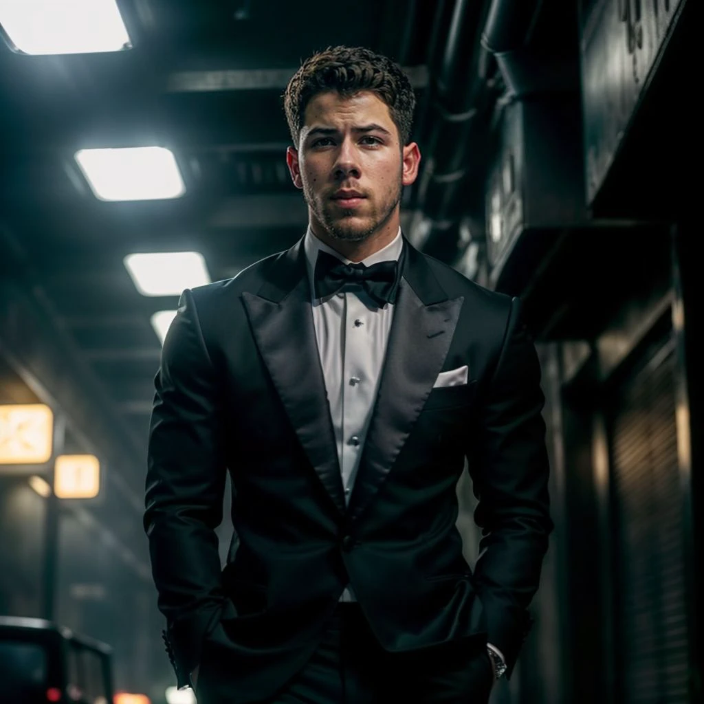 portrait of nickjonas person, in blade runner, professional photography, high resolution, 4k, detailed photo, <lora:nickjonas_40500:1>