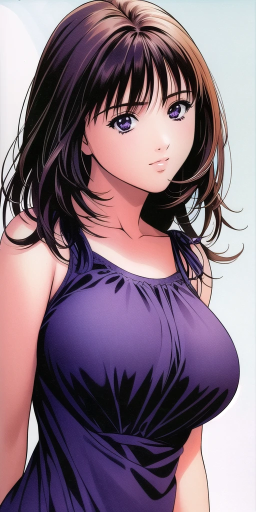 yoshizuki_iori, huge_breasts, standing, solo, <lora:yoshizuki_ioriV5:1> sundress, masterpiece, best quality, detailed face, detailed eyes, highres,
