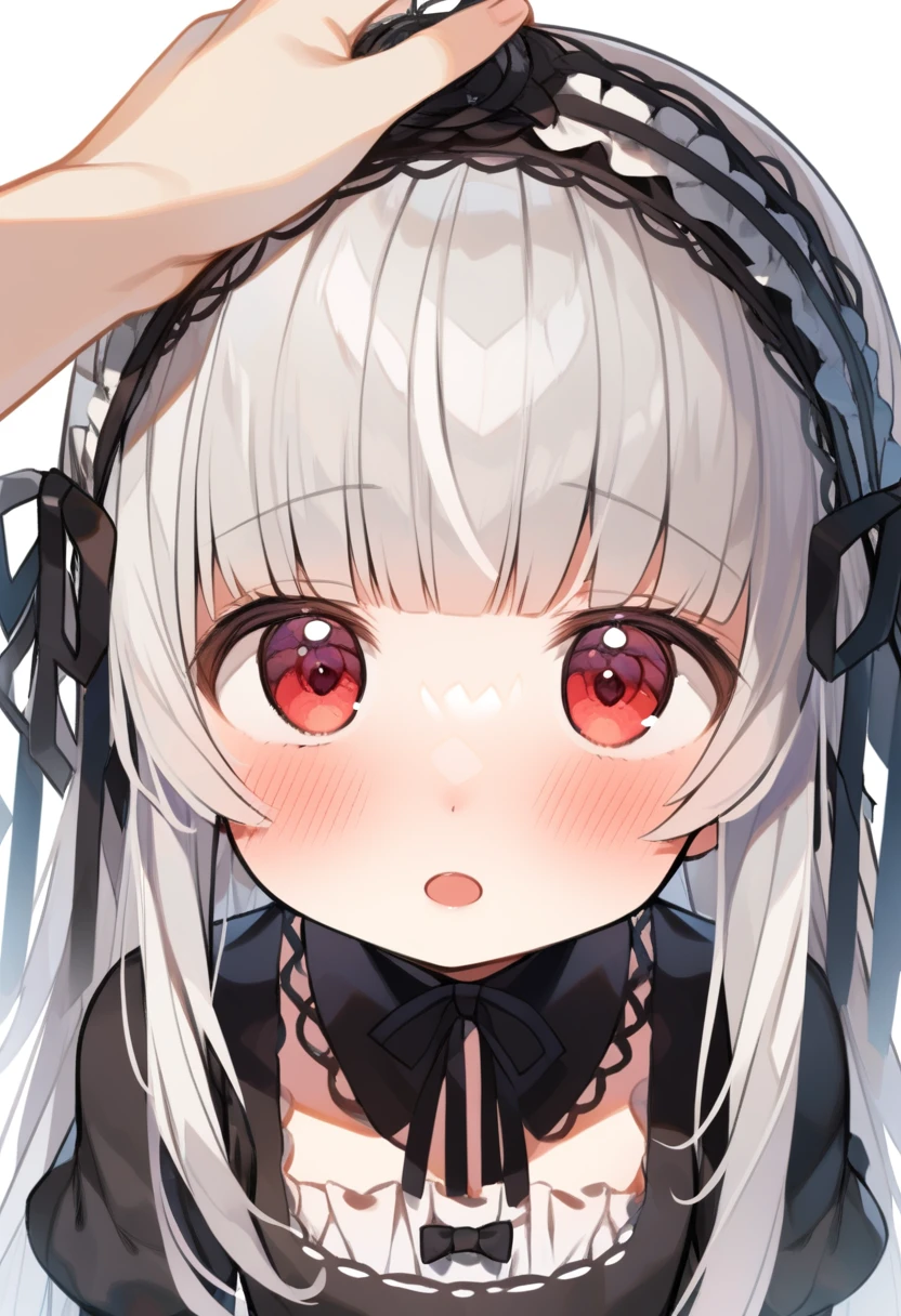 top-quality、ultra-detailliert、girl1、Masterpiece、Figurine in the mouth white hair、short-hair、Perm hair、dishevled hair in mouth、At the back of the throat、large mouth Acme face、ahe face、panting、red blush、put out the tongue、droolng、dripping saliva、large amount of saliva、Drenched in saliva Close-up of the face