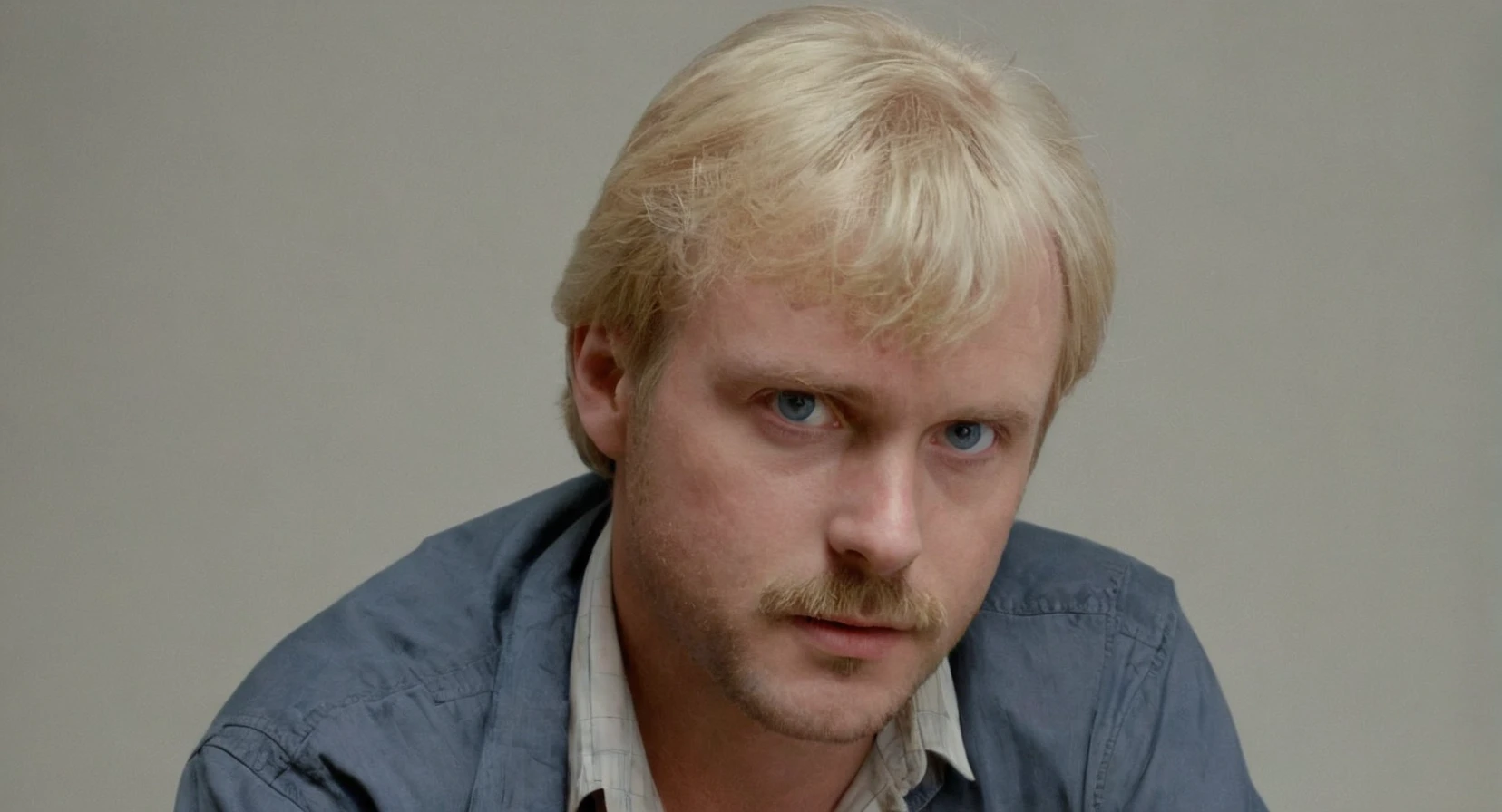 cinematic film still of  <lora:Cinematic Vintage Hollywood Film Style:1>
dramatic light,  solo, blue eyes, blonde hair, shirt, 1boy, male focus, solo focus, collared shirt, blurry, facial hair, realistic , Cinematic Vintage Hollywood Film Style, shallow depth of field, vignette, highly detailed, high budget, bokeh, cinemascope, moody, epic, gorgeous, film grain, grainy