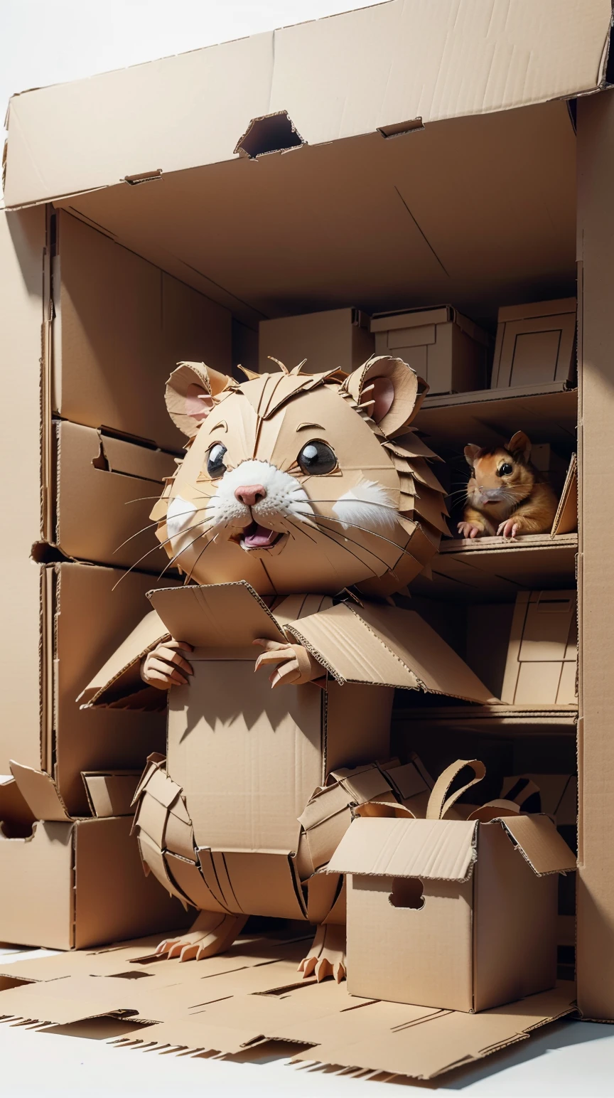 <lora:CardboardStyle:1> CardboardStyle hamster, simple, basic, corrugated, cardboard, texture, crafts, (Masterpiece:1.3) (best quality:1.2) (high quality:1.1)