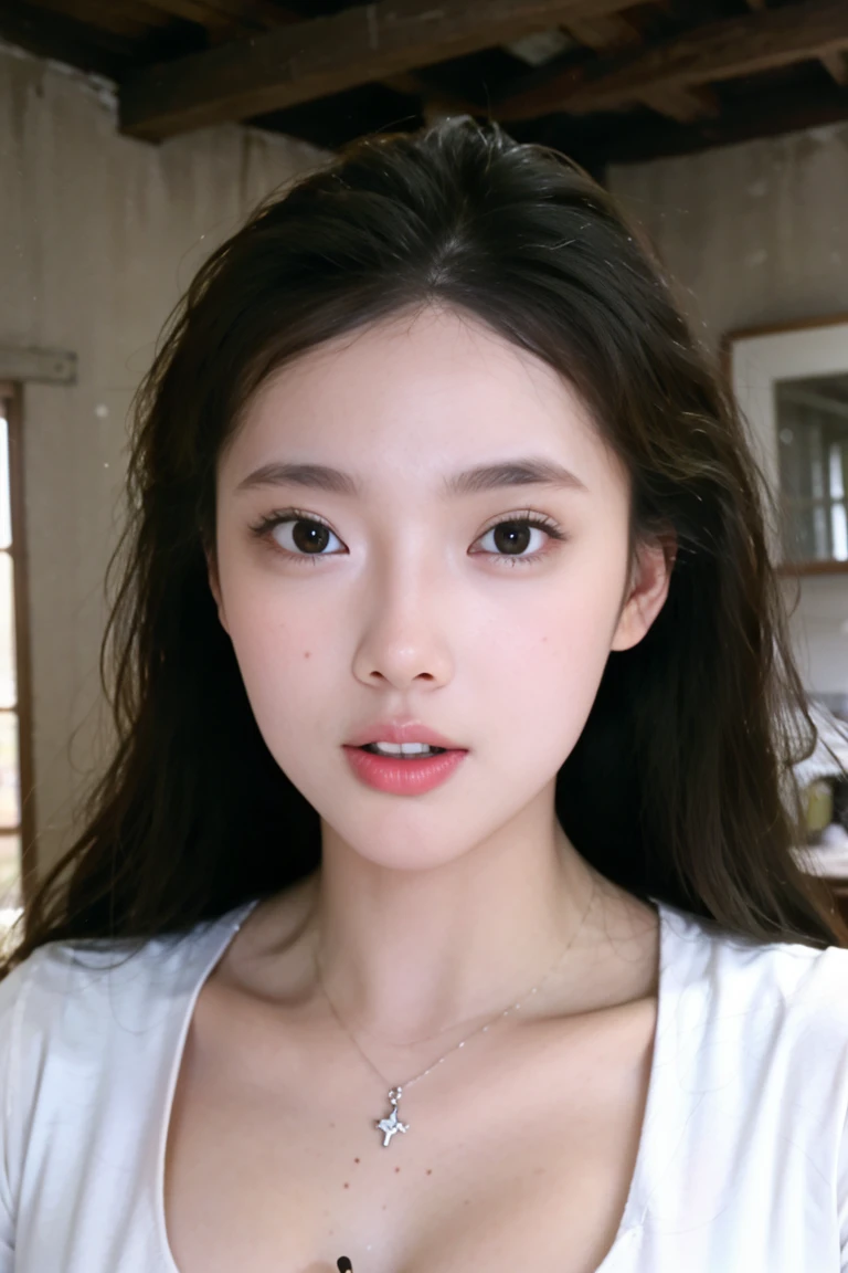 best quality, masterpiece, super high resolution, (lifelike:1.5), original photo, girl, shoulder,, dark shadow, understated, cold light, sexy look,