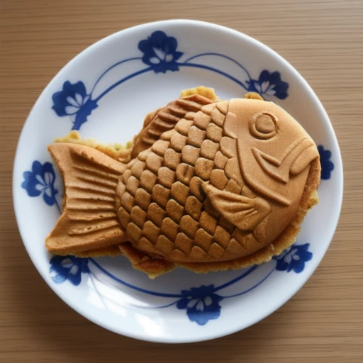 <lora:Fish_shaped_waffle_v1:0.5>, taiyaki