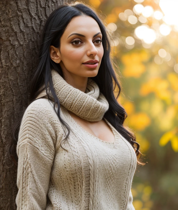 <am1sn3r>, (nature neutral background gradient), Warm light, maglione, close portrait photo, realistic