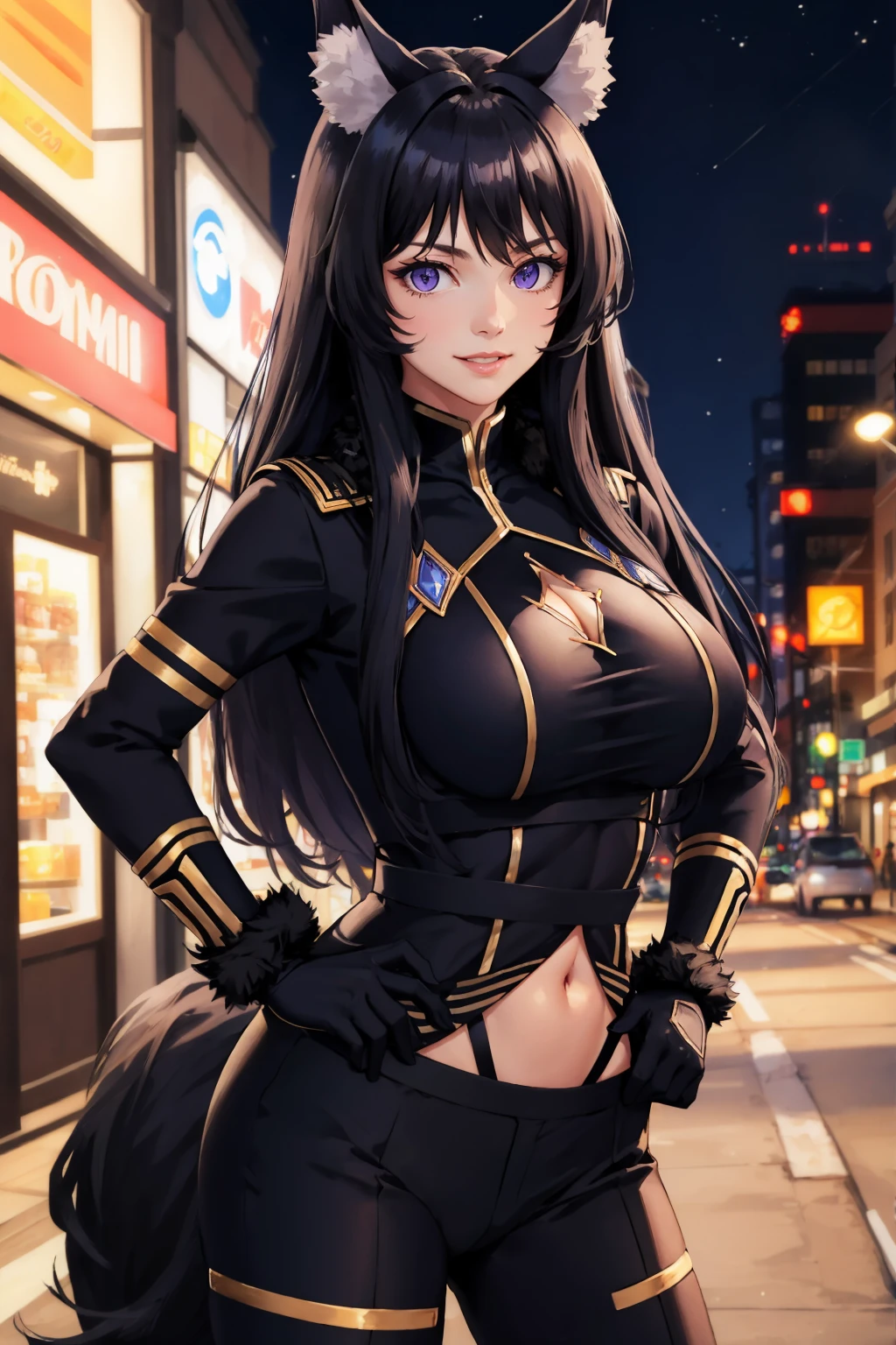 (masterpiece:1.4),(best quality:1.4), soft lighting, cinematic bloom, beautiful face, beautiful eyes, cowboy shot,
Annerose, 1girl, solo, female mature, black hair, long hair, (yellow eyes:1.4), large breasts, bodysuit, shiny clothes, skin tight, hair intakes, covered breasts, exquisite eyes detail, exquisite character design unity details 8k hdr, professional art, landscape, (solo:1.5, 1girl:1.4, cowboy shot:1.5), day, stand in middle museum, sexy body, milf, 35 years old girl, big thighs, sexy waist, fully covered breasts, cheerful,