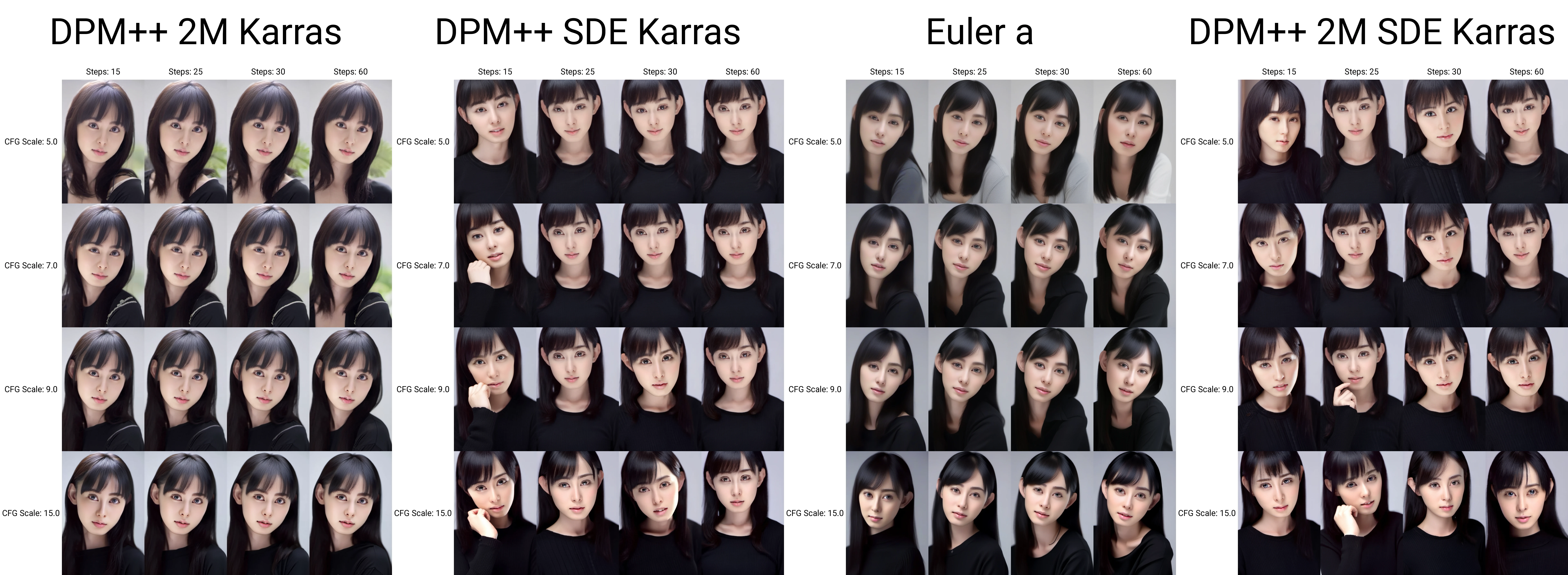 <lora:kazaya:1> A studio portrait of kazaya (girl:1), black hair, with black casual long-sleeved clothes, medium close up 3:4, natural soft background color
