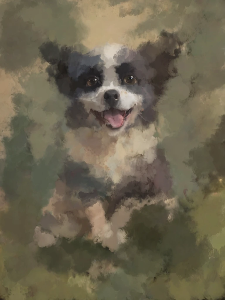 ptm-no2, a dog on a couch, deep shadows, <lora:- SDXL - ptm-no2_style_V1.0:1>